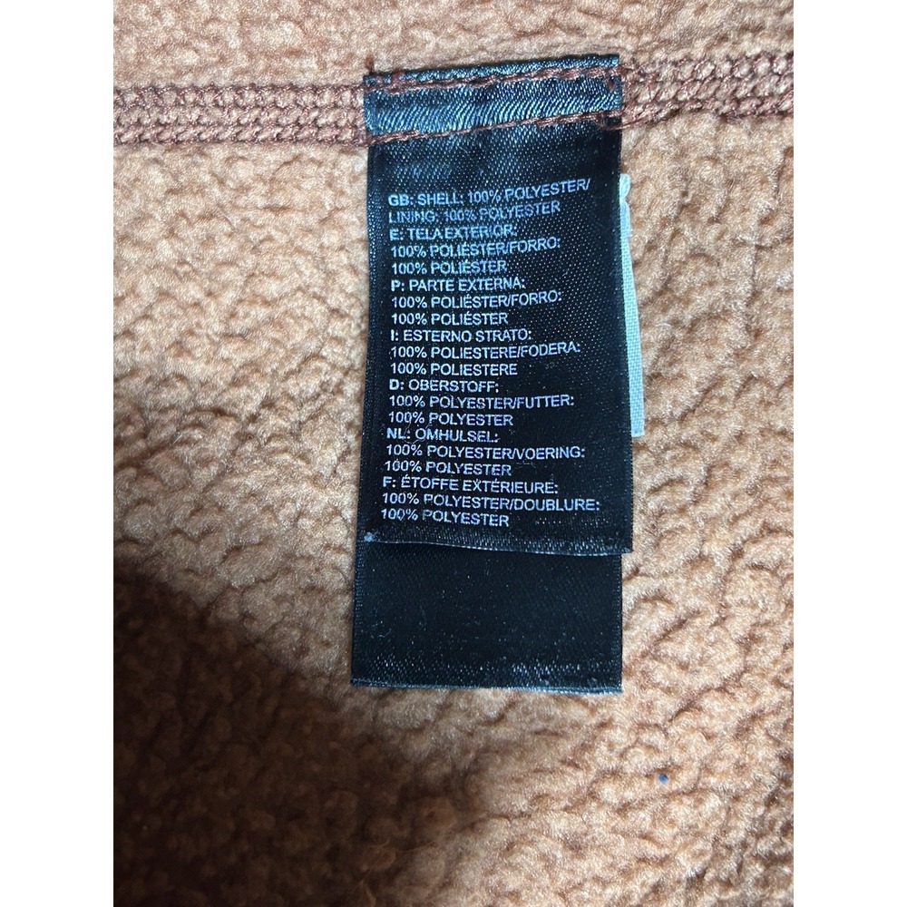 Men's M The North Face Gordon Lyons Sweater  Heather Rust Red Fleece Jacket Logo - Picture 11 of 16